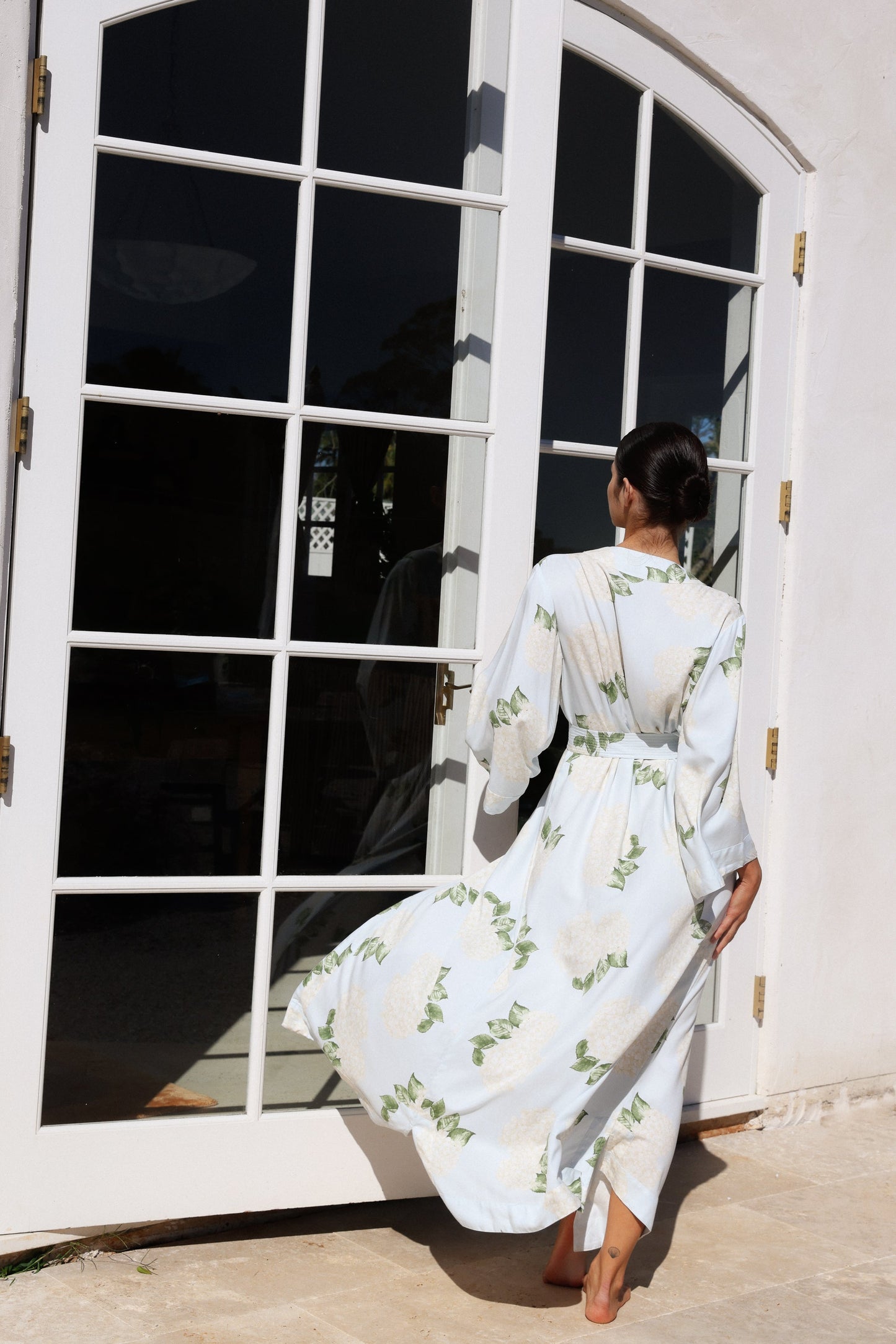Alice Kimono Robe - Long - Heirloom Hydrangea