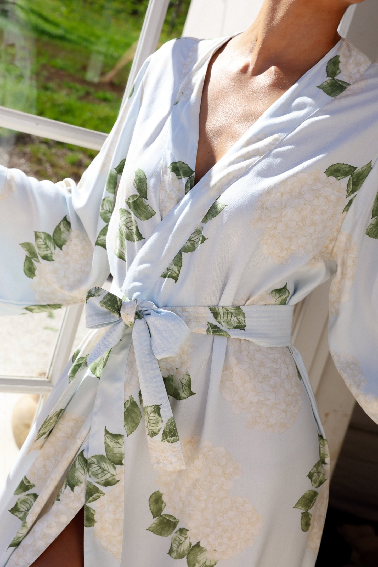 Alice Kimono Robe - Long - Heirloom Hydrangea