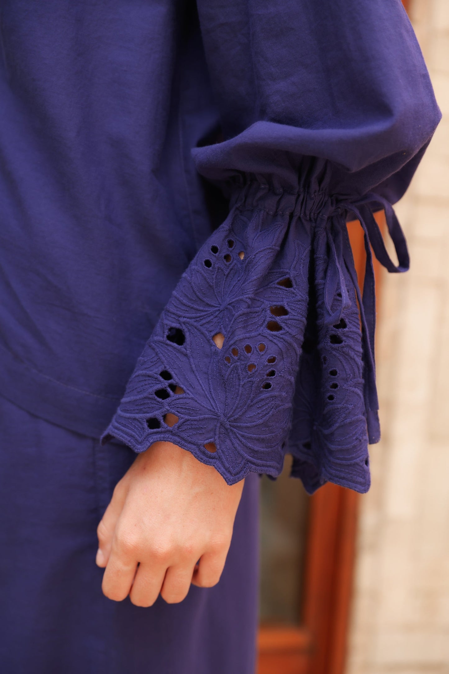 Claire Lounge Set - Cotton Embroidery - Twilight Blue