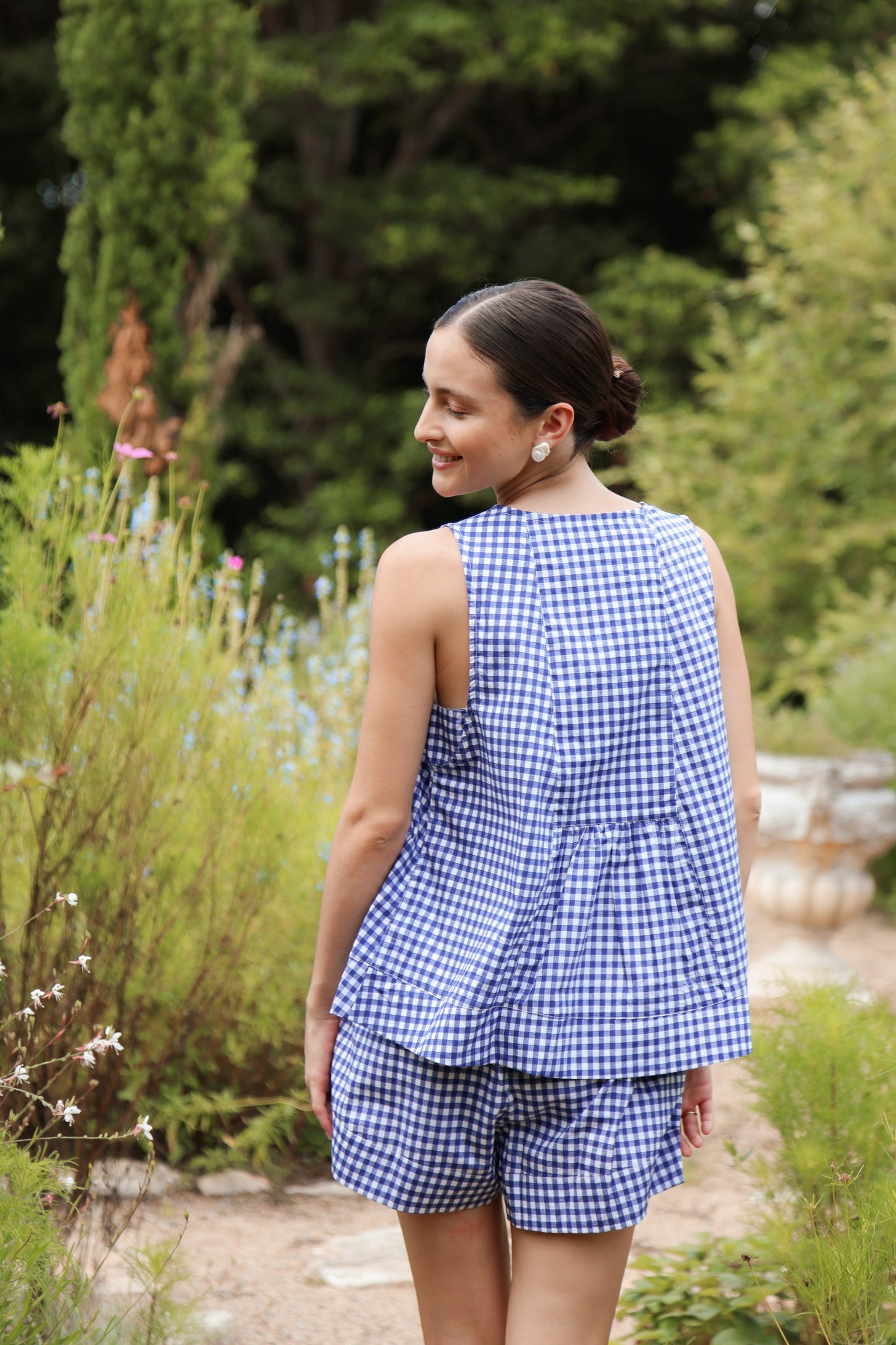 Andy Lounge Set - Gingham - Navy