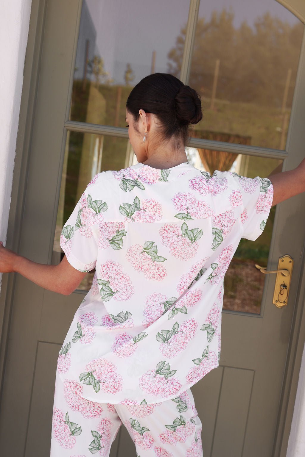 Maggie Pajama Set - Long Pants - Hydrangea Pink