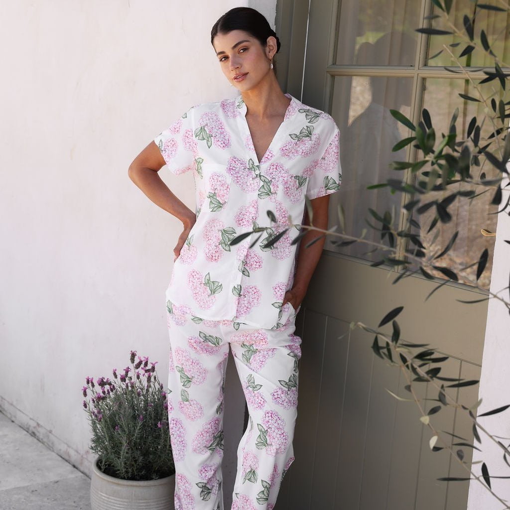 Maggie Pajama Set - Long Pants - Hydrangea Pink – Piyama USD