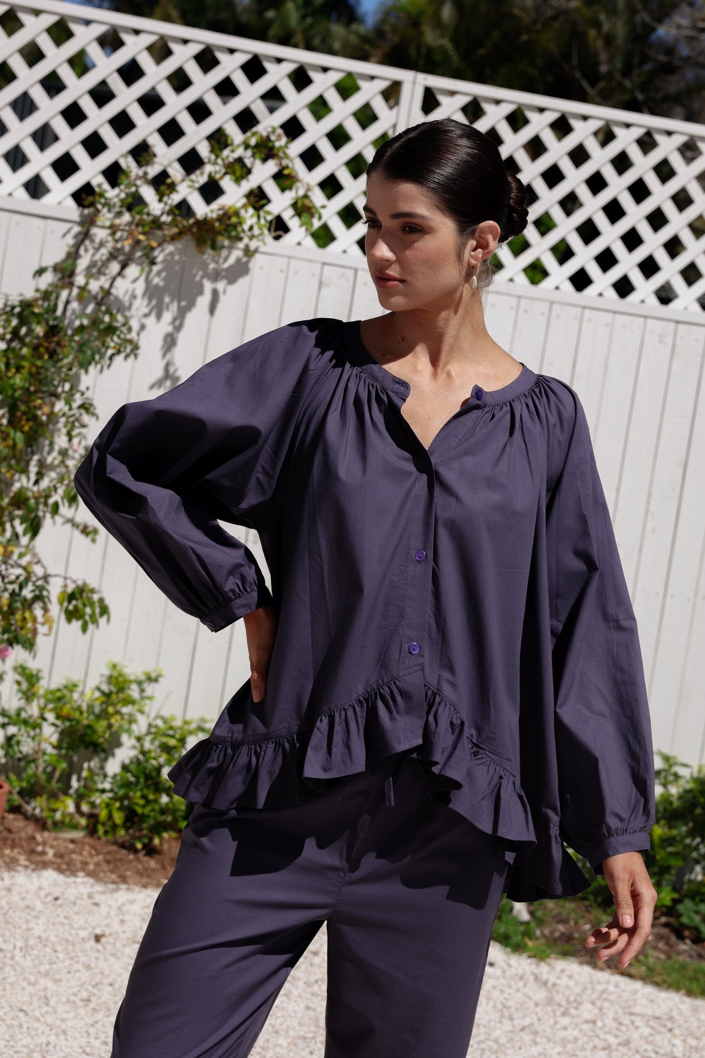 Sophie Sleep Set - Long - Cotton Modal - Midnight