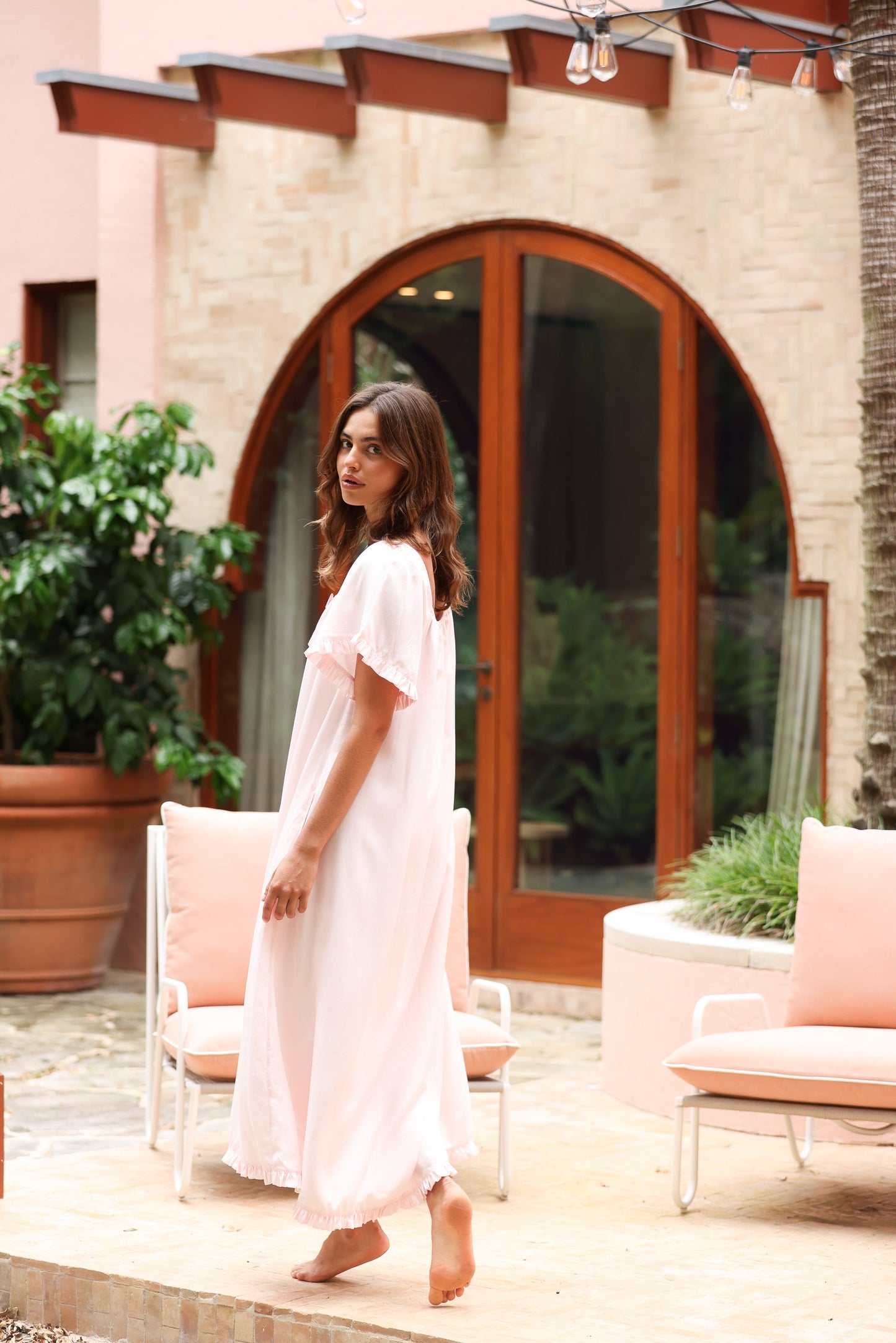 Betty Nightie - Long - 100% Lyocell - Ballet Pink