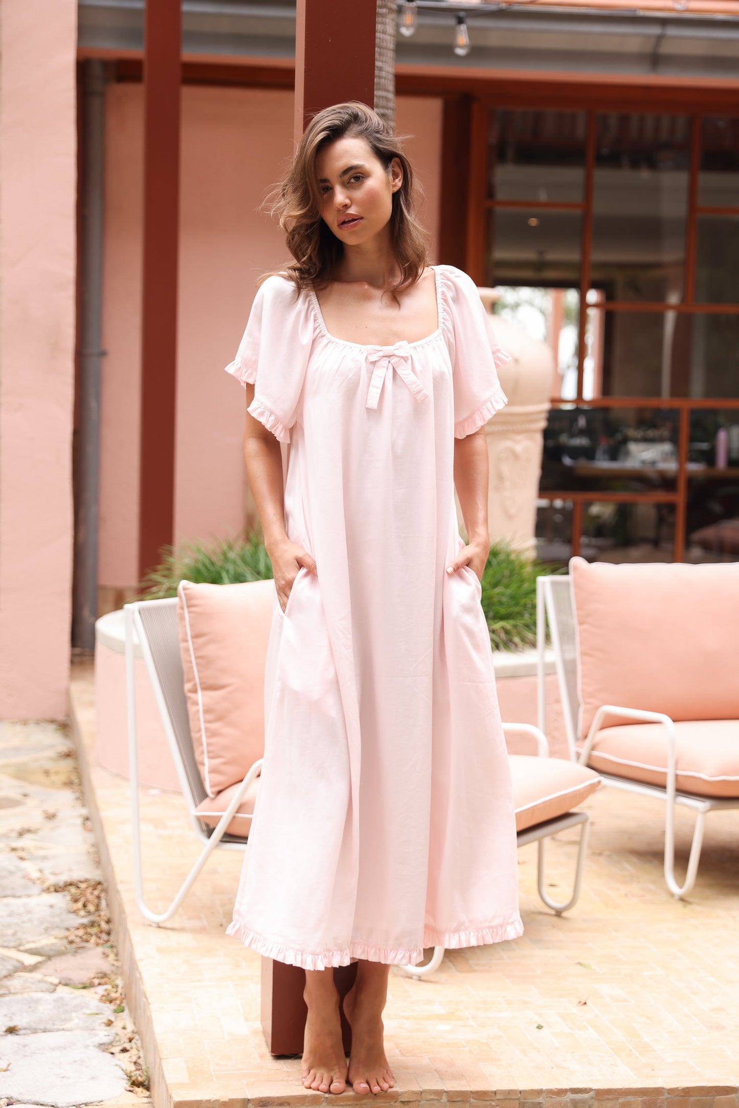 Betty Nightie - Long - 100% Lyocell - Ballet Pink