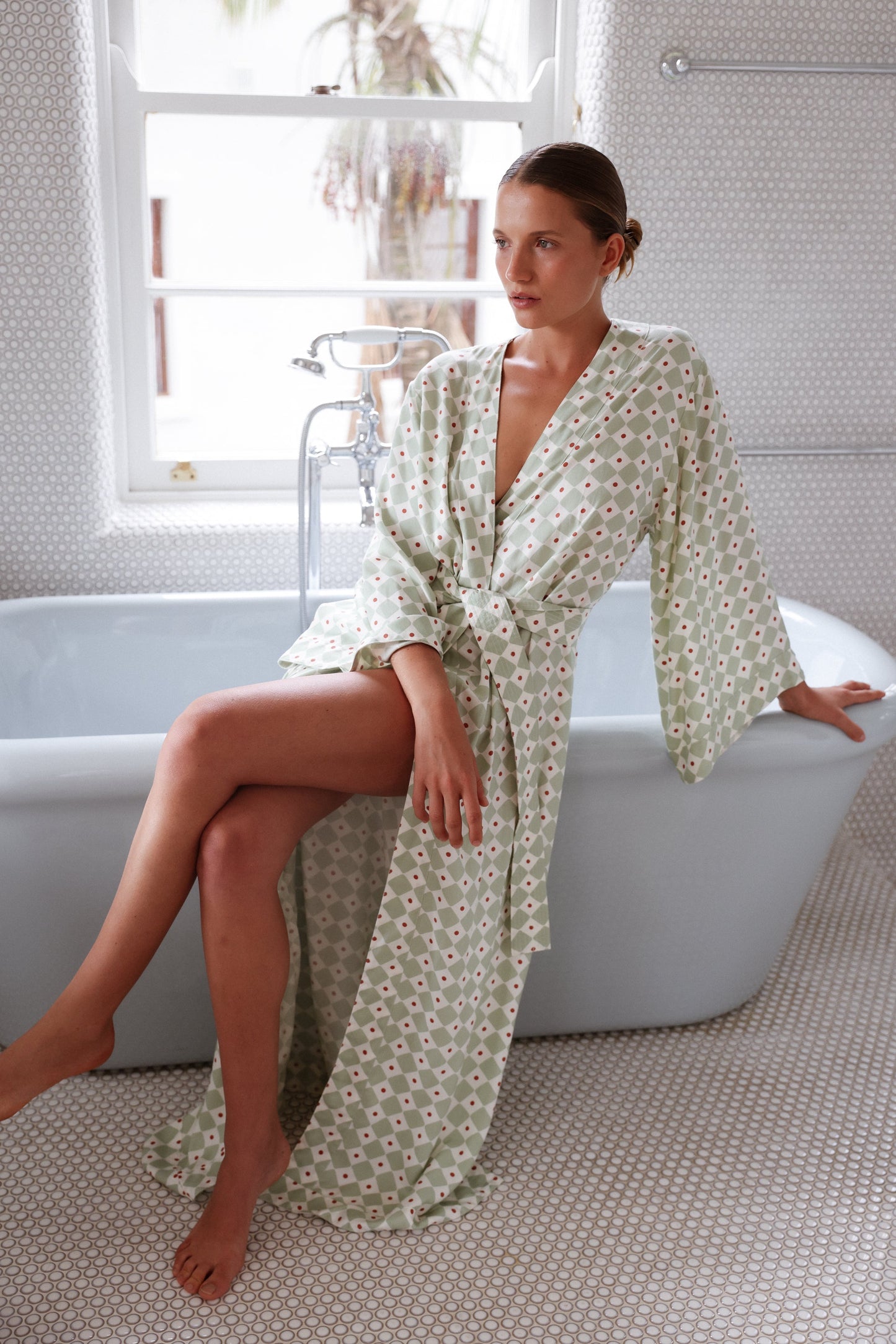 Alice Kimono Robe - Long - ECOVERO™ - Diamond