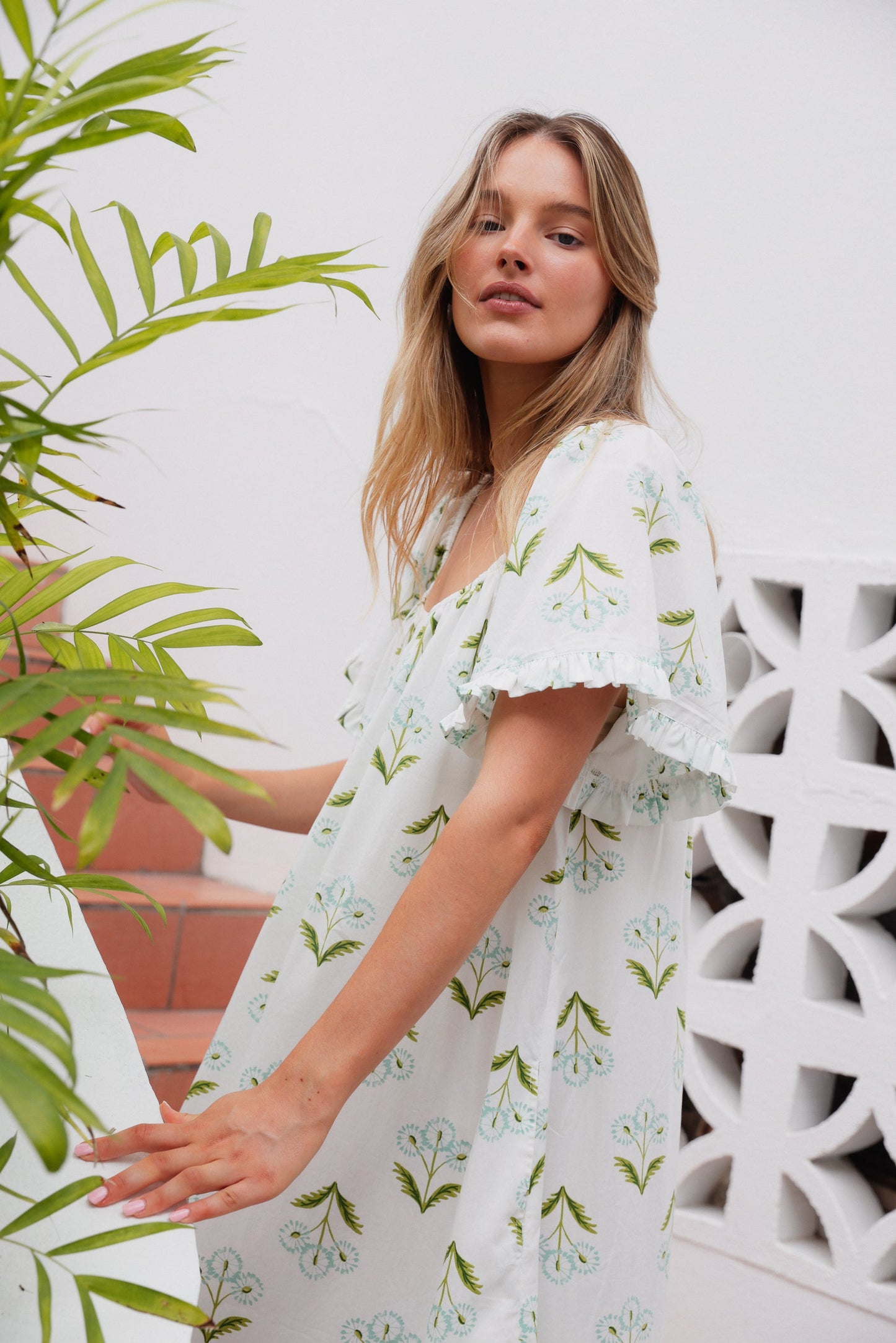Betty Lounge Dress - Long - Cotton Modal - Dandelion