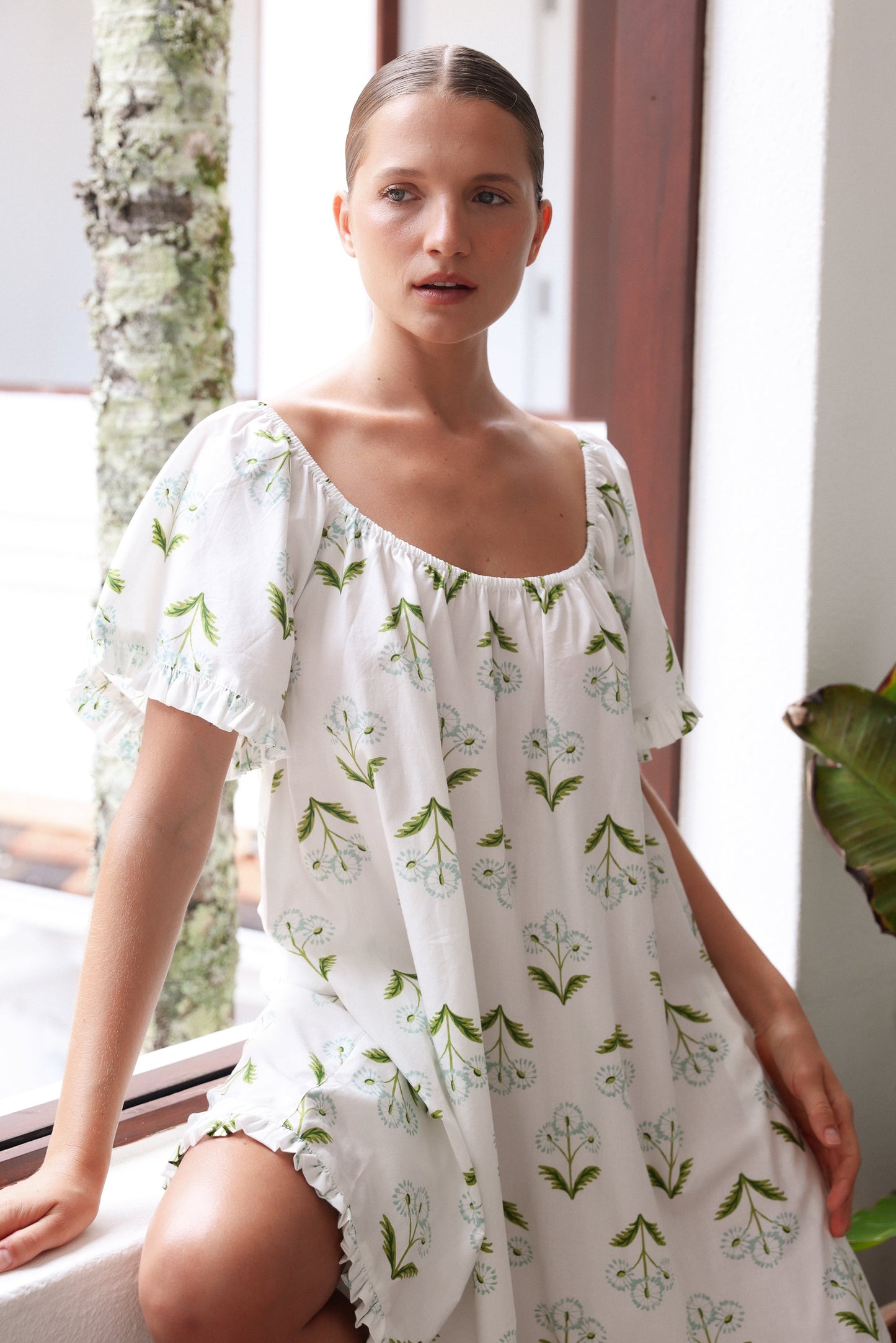 Betty Lounge Dress - Cotton Modal - Dandelion