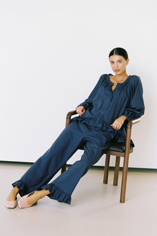 Sophie Sleep Set - Long - Cotton Modal - Midnight