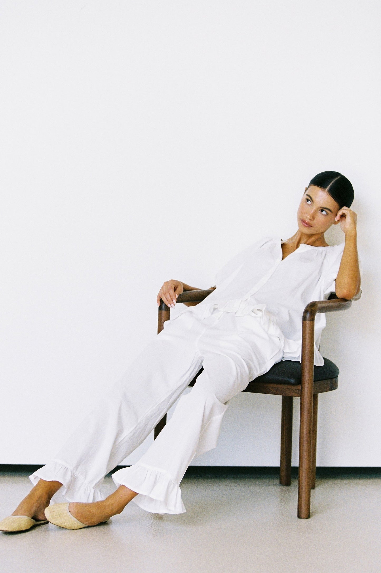 Sophie Sleep Set - Pants - Cotton Modal - Off White