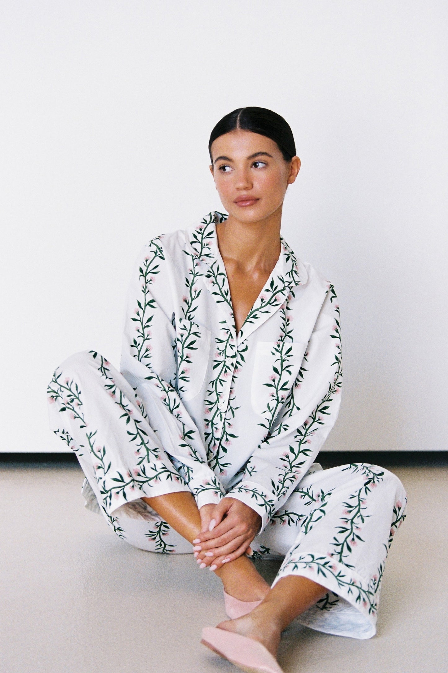 Emily Sleep Set - Long - Vine Pink