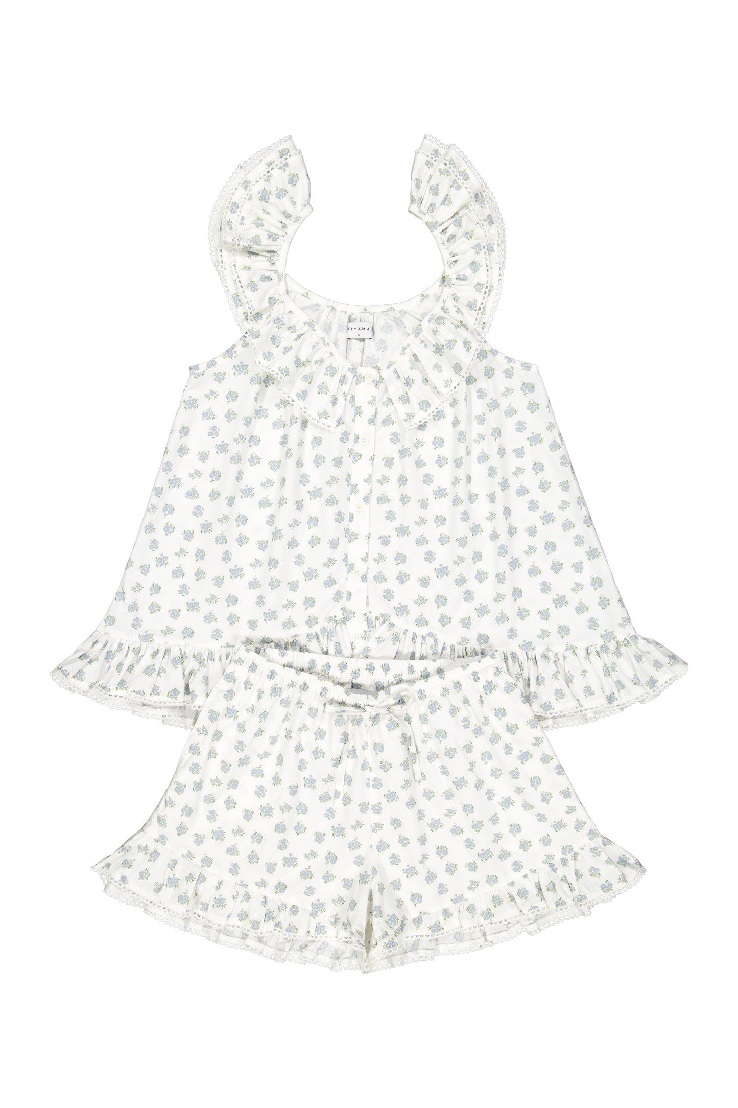 Romy Sleep Set - Cotton Modal - Meadow Blue