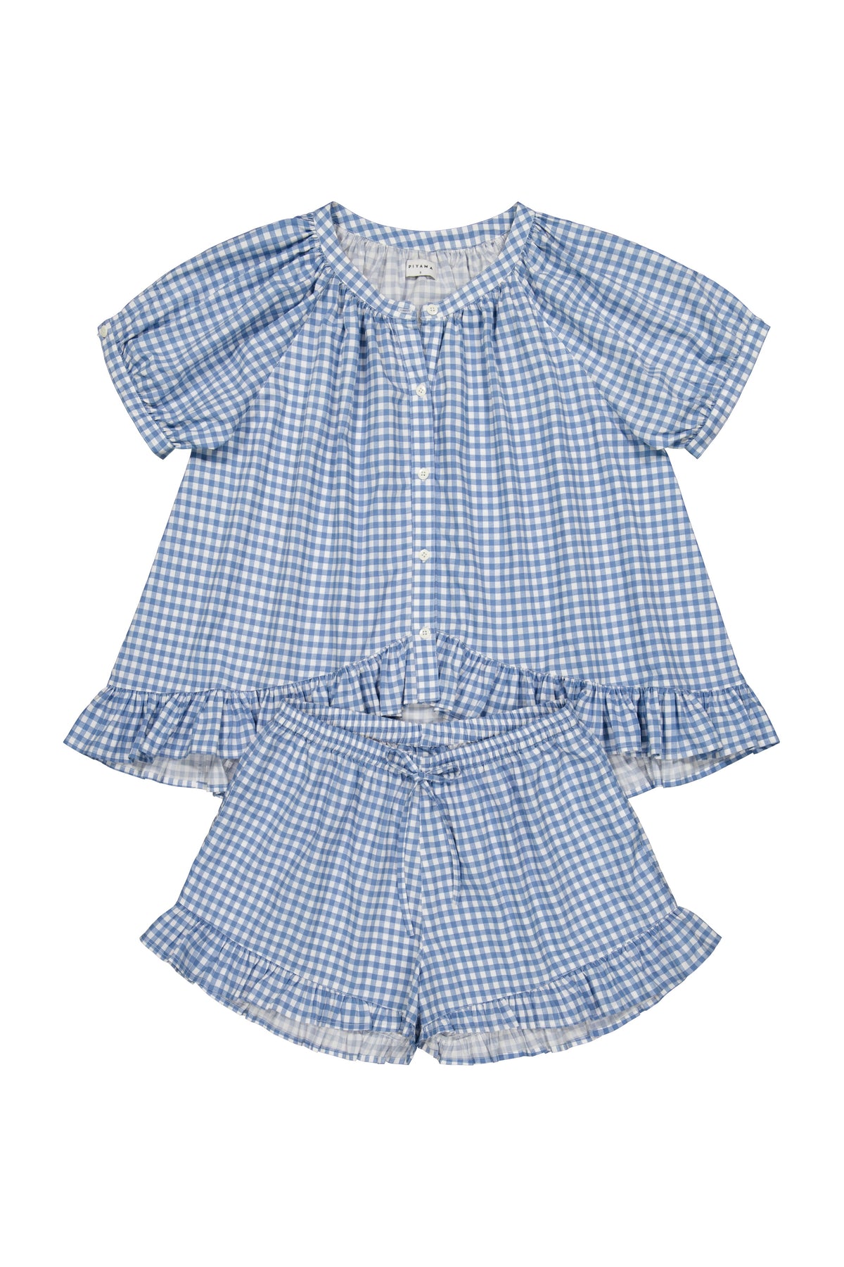 Sophie Sleep Set - Gingham - French Blue
