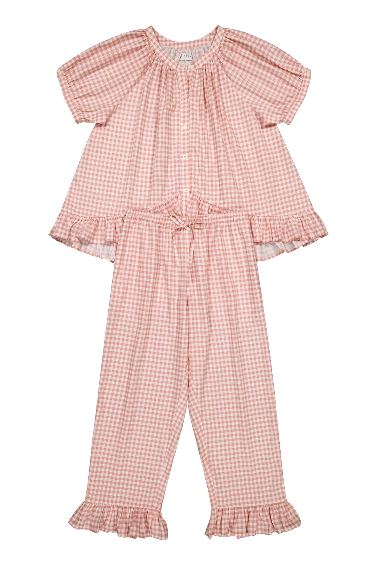 Sophie Sleep Set - Pants - Gingham - Petal Pink