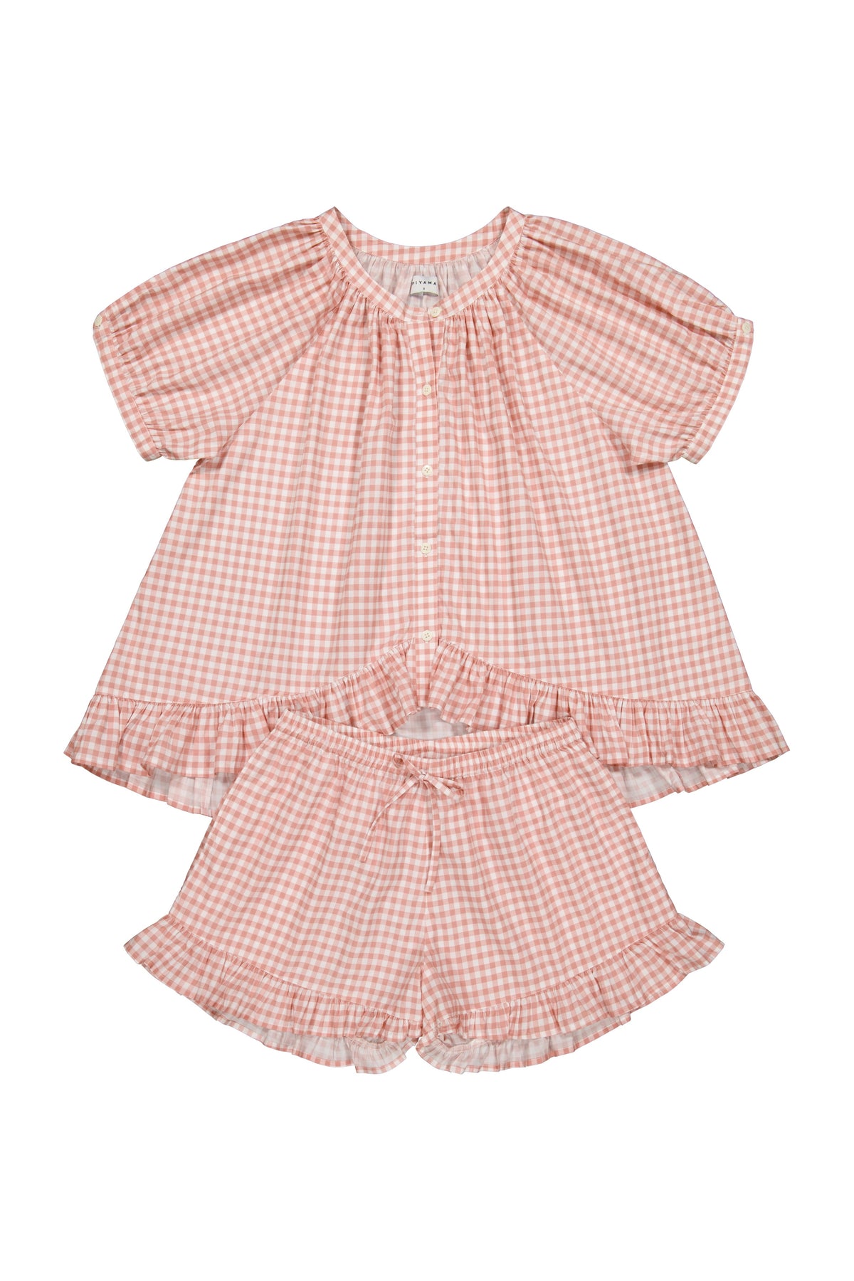 Sophie Sleep Set - Gingham - Petal Pink