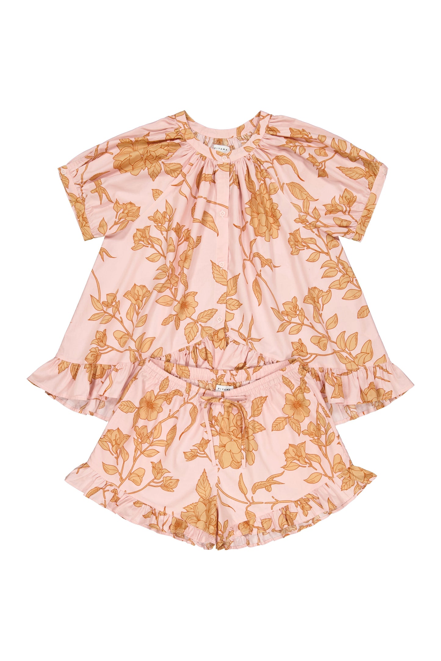 Sophie Sleep Set - Cotton Modal - Romantic Floral Peach