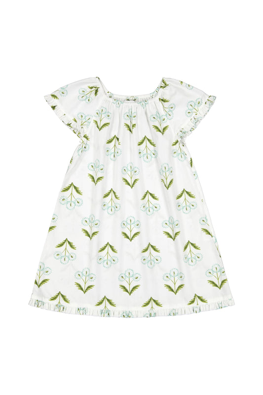 Girls Betty Lounge Dress - Dandelion Blue