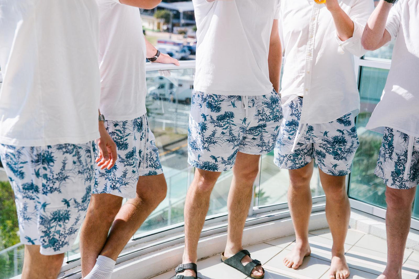 Men’s Boxer Shorts - Summer Toile - Aegean Blue