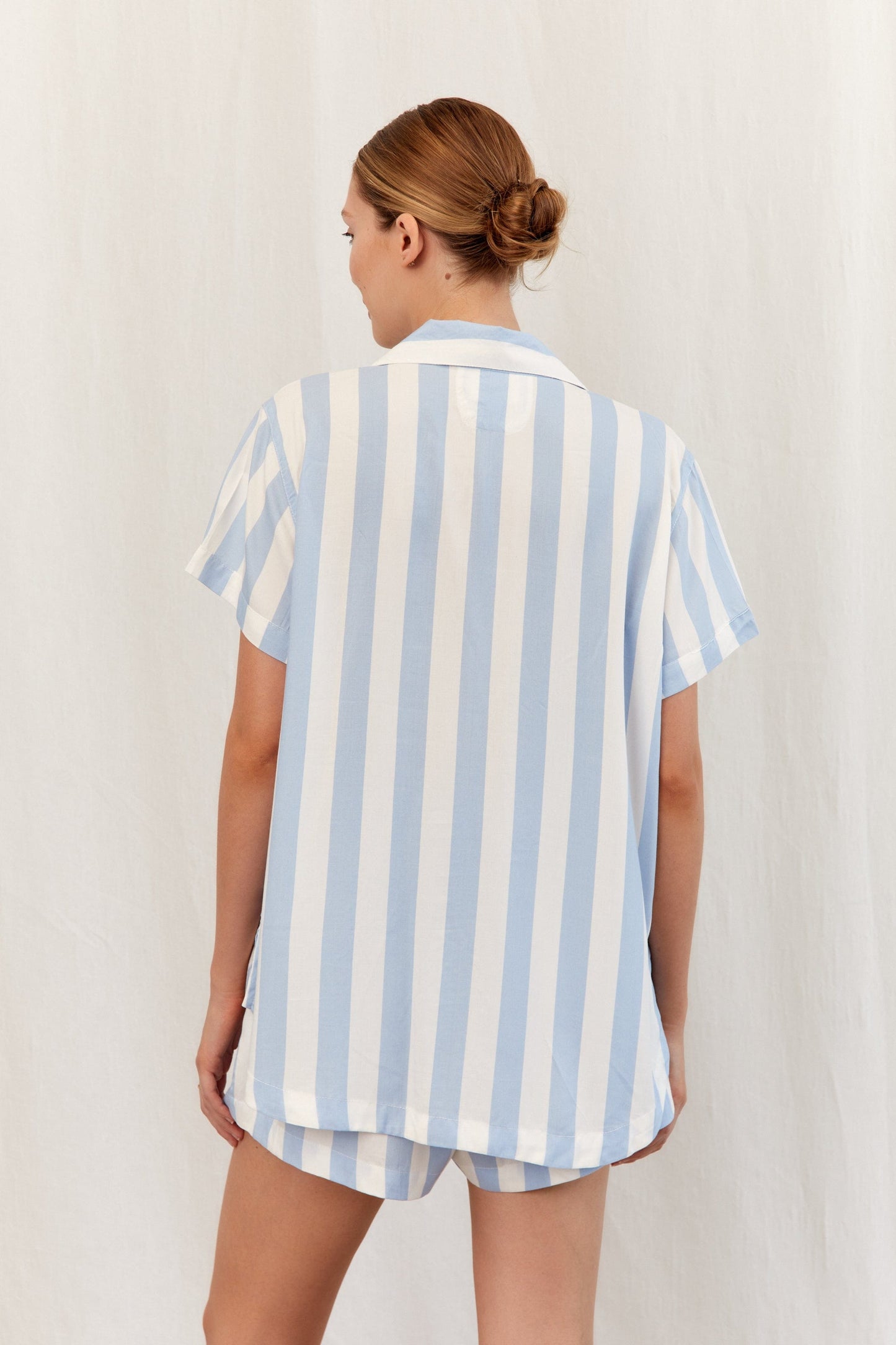 Abigail Sleep Set - Stripe - Blue