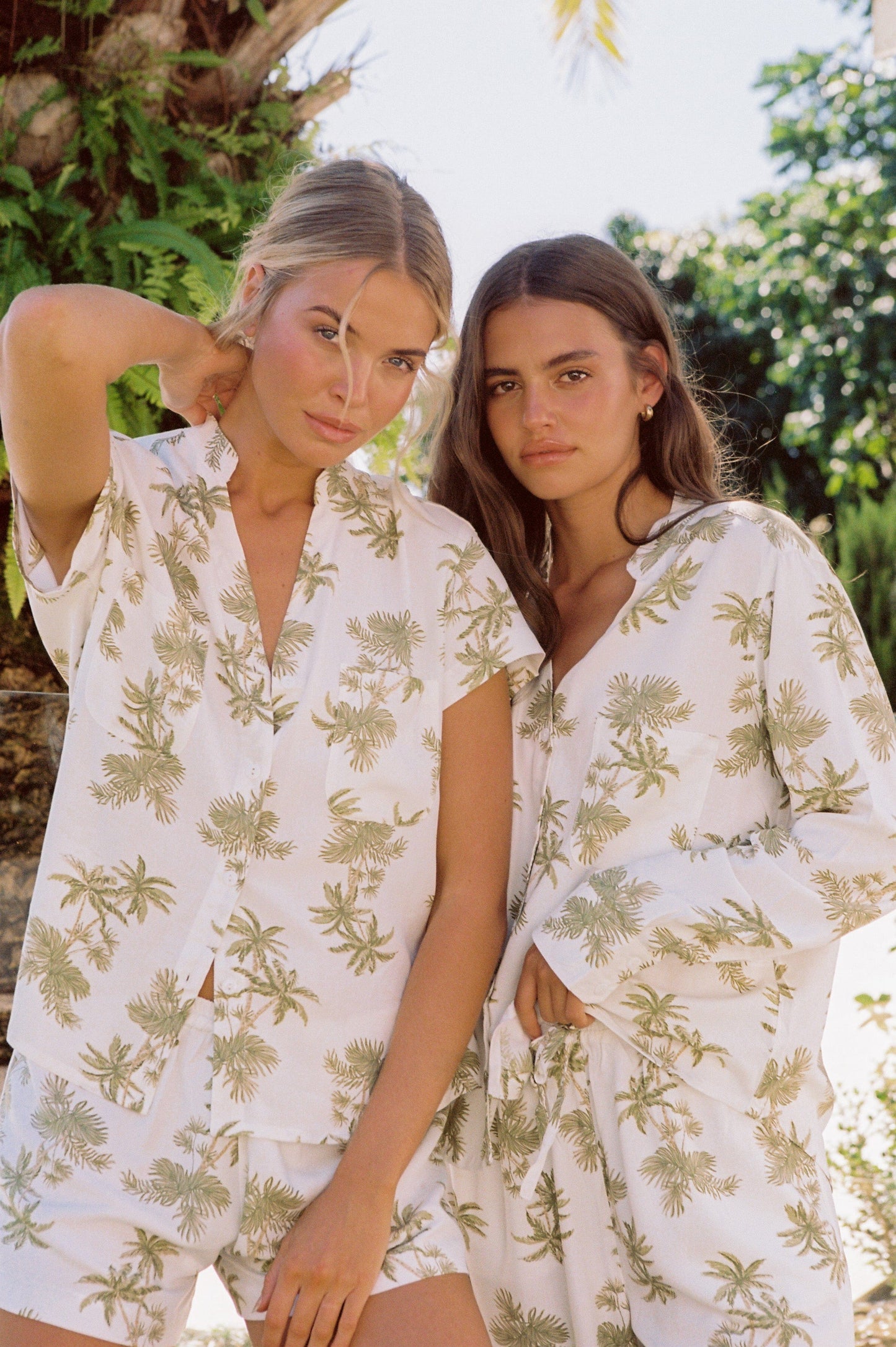 Maggie Pajama Set - Vintage Palm - Olive